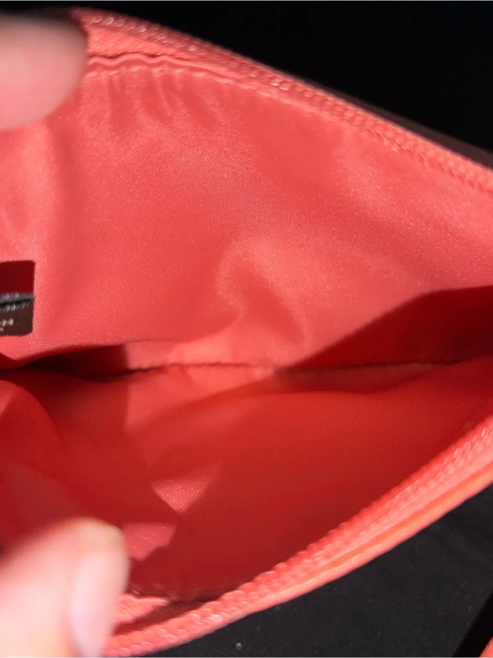 Coach Coral Pebble Leather Wristlet with COA